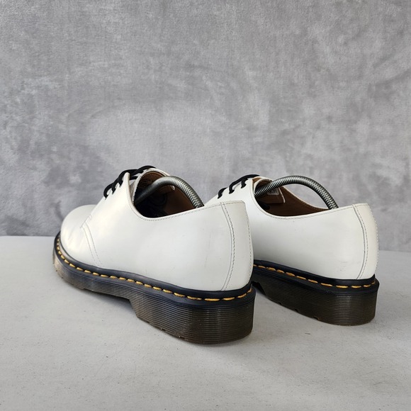 Dr Martens Shoes Mens Size 11 White Smooth Leather Oxford Style 1461 - Picture 10 of 12